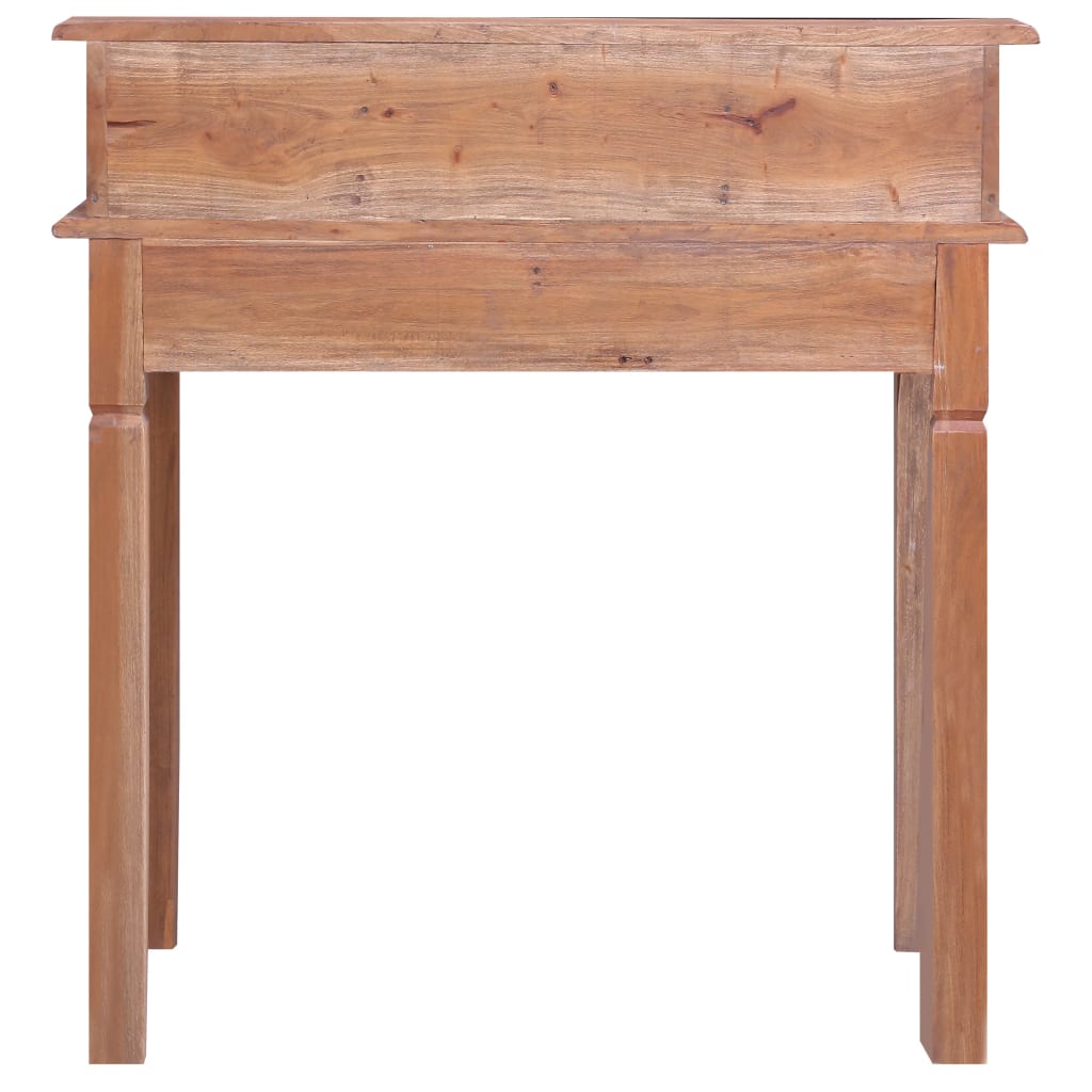 Writing Desk Warm Brown Solid Mahogany Wood Medium Writing Desk