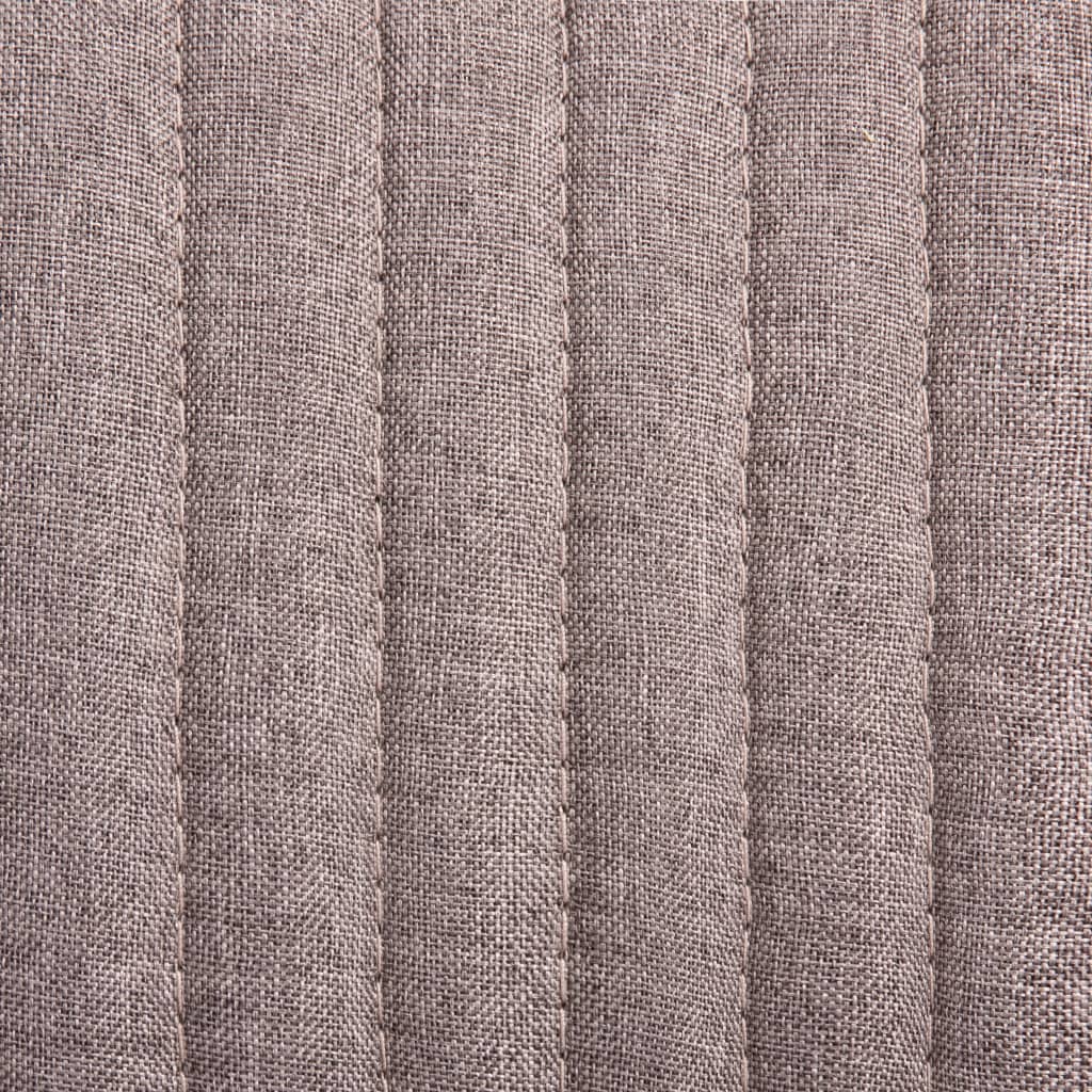 Dining Chair Set of 4 Taupe Polyester and Powder-Coated Steel