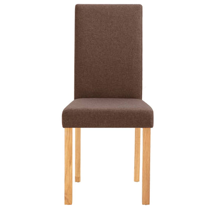 Dining Chairs 6 pcs Brown Fabric
