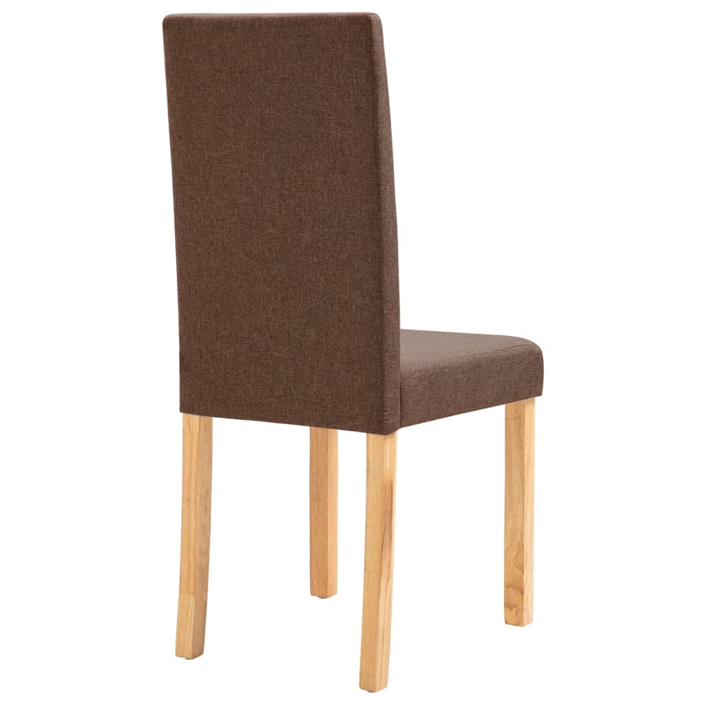 Dining Chairs 6 pcs Brown Fabric