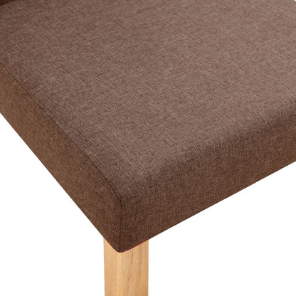 Dining Chairs 6 pcs Brown Fabric
