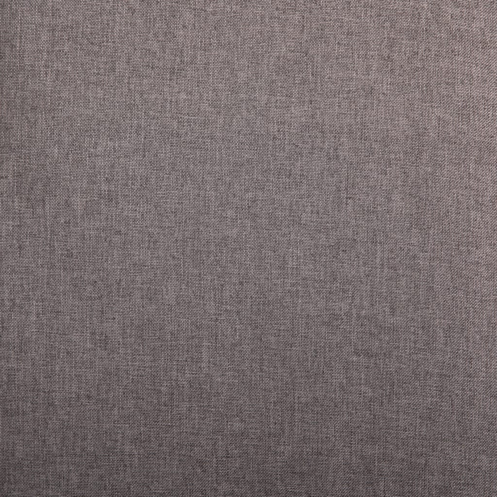 Dining Chair Set of 6 Taupe Fabric and Rubber wood Standard