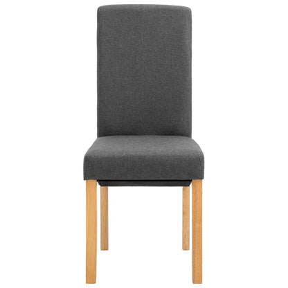 Dining Chair Set of 6 Gray Fabric and wood Standard Ergonomic