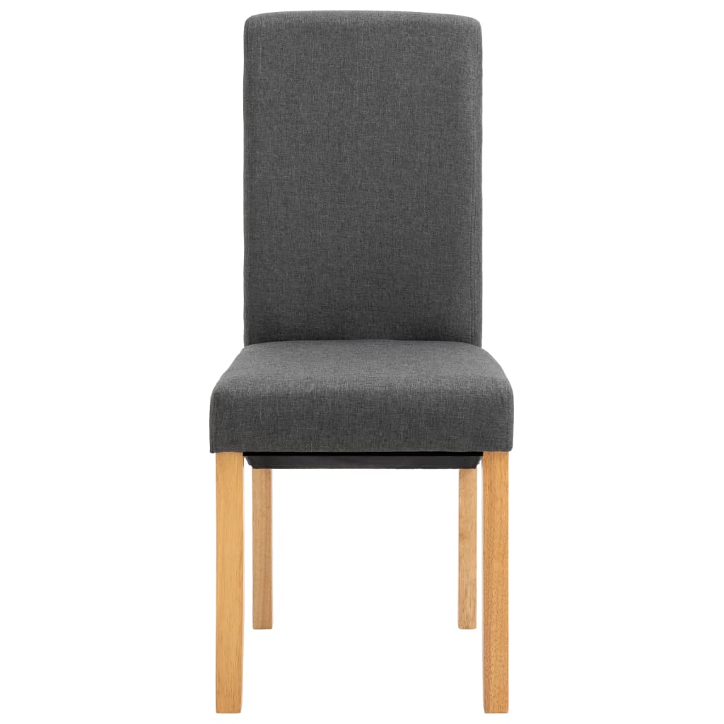 Dining Chair Set of 6 Gray Fabric and wood Standard Ergonomic