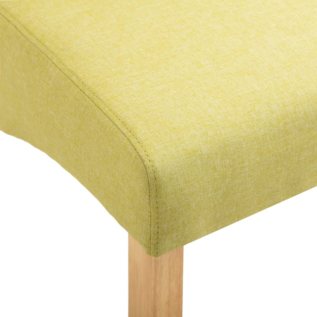 Dining Chair Set of 6 Green Fabric and wooden frame Standard