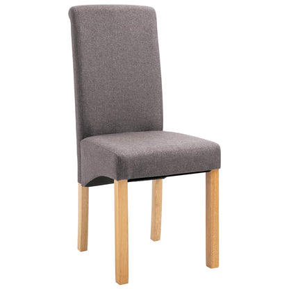 Dining Chairs 6 pcs Taupe Fabric