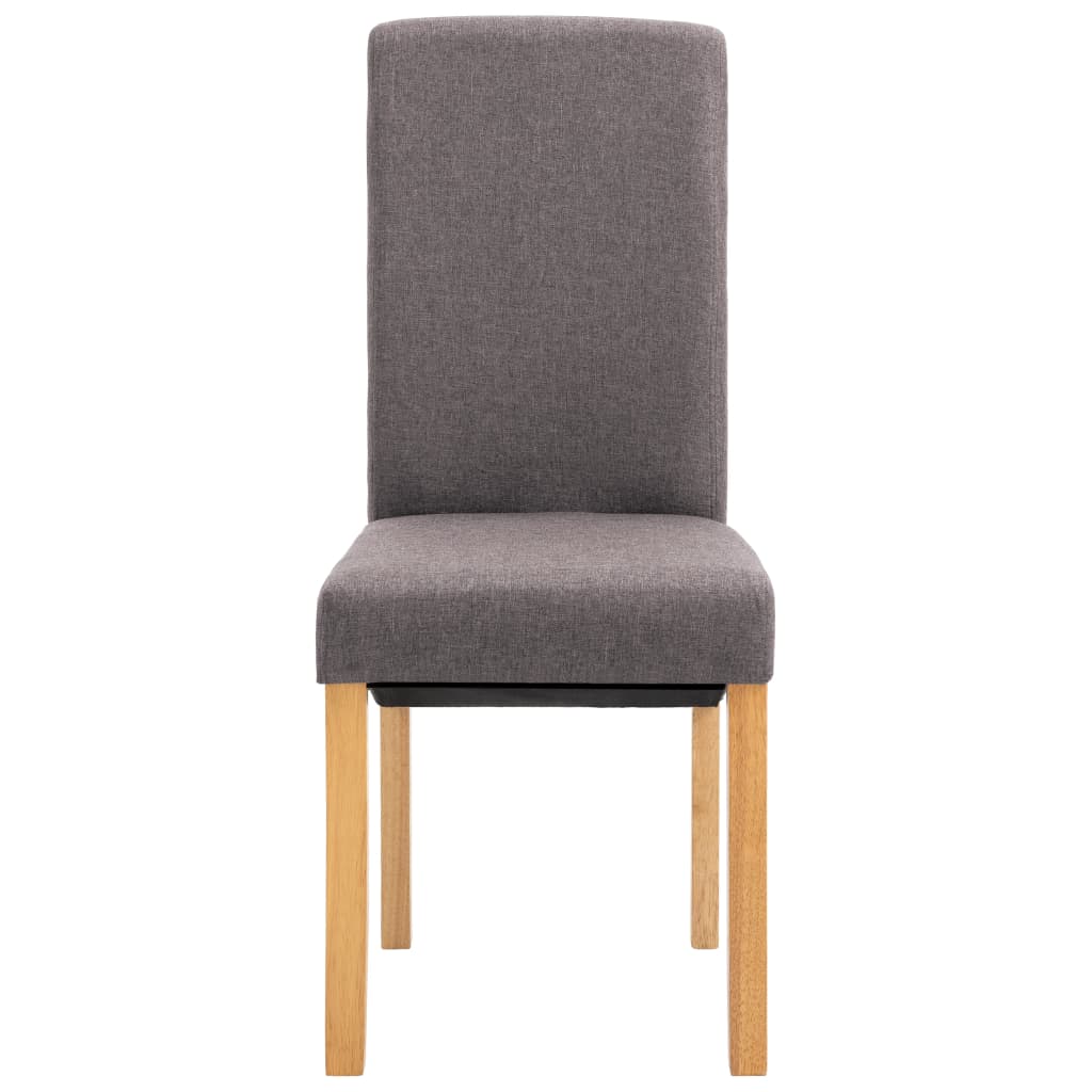 Dining Chairs 6 pcs Taupe Fabric