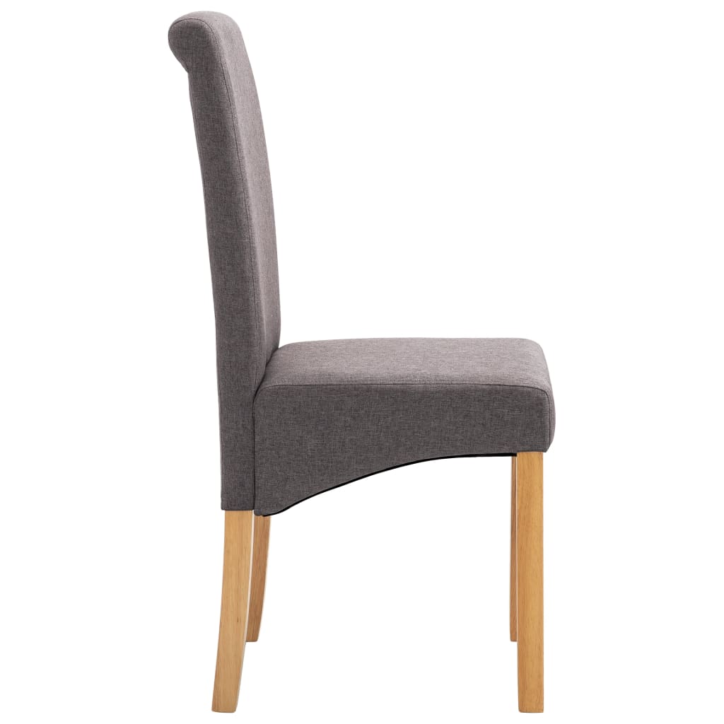 Dining Chairs 6 pcs Taupe Fabric