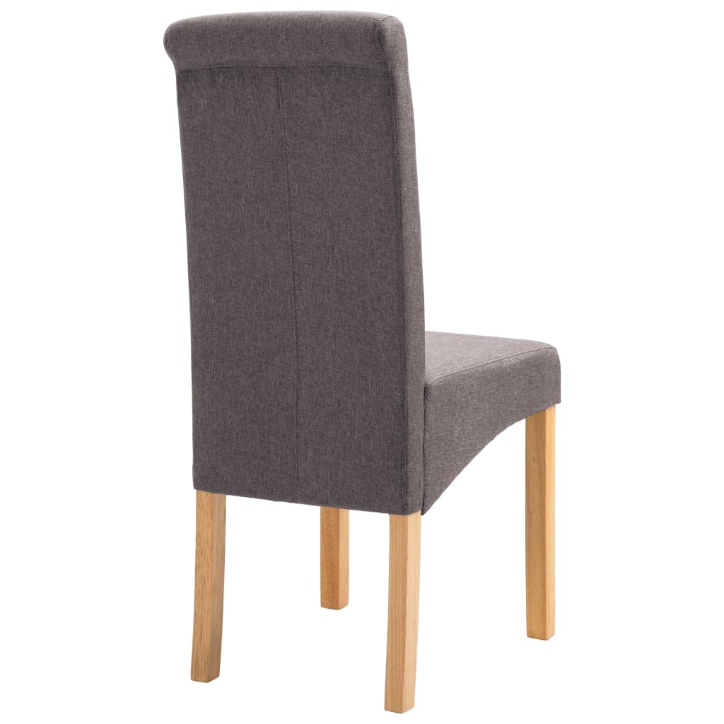Dining Chairs 6 pcs Taupe Fabric