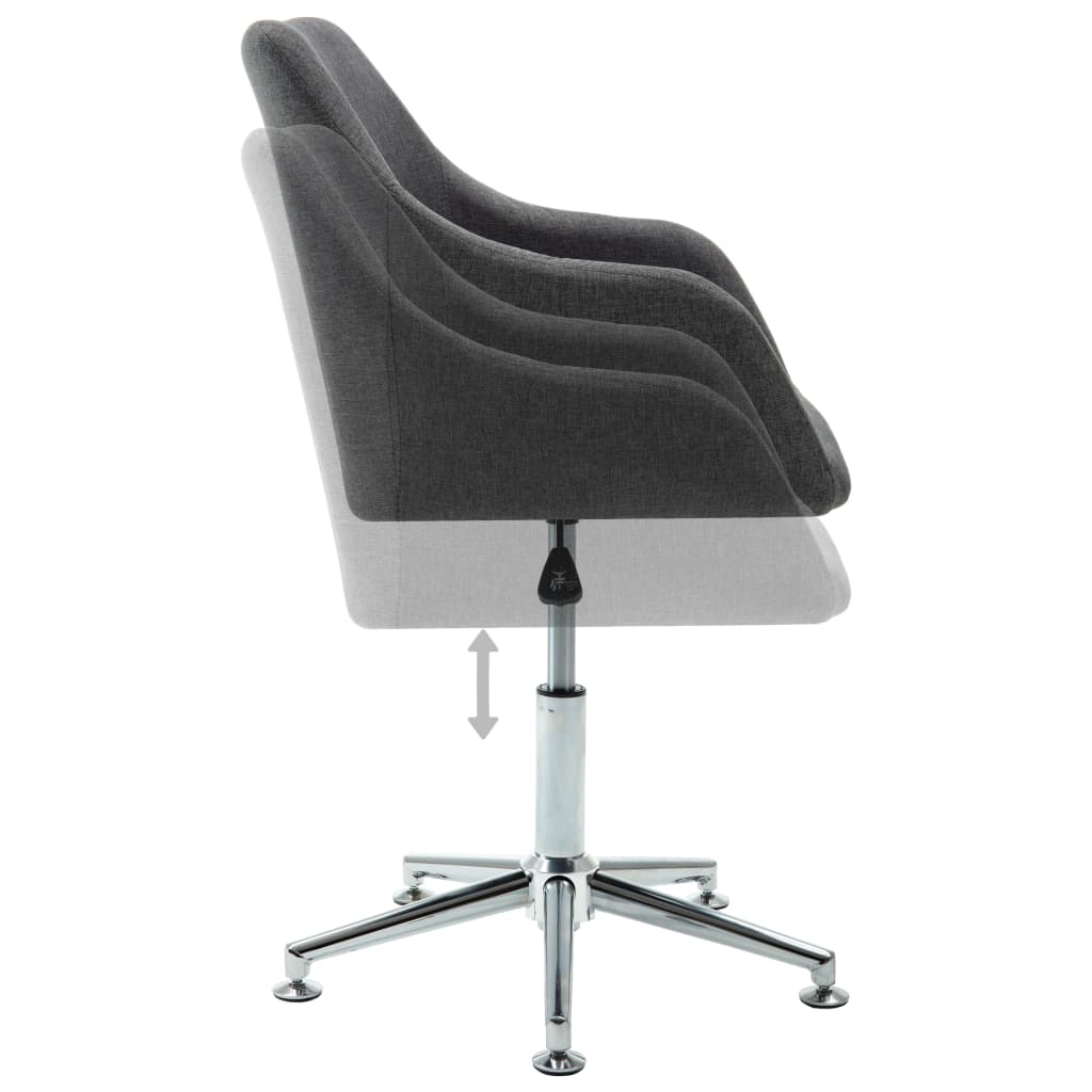 Office Chair Dark Gray Polyester fabric, plywood, steel Standard