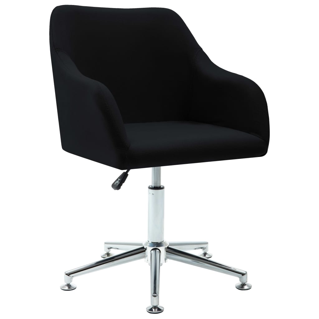 Office Chair Black Polyester, Plywood, Steel Medium Swivel