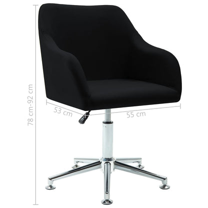 Office Chair Black Polyester, Plywood, Steel Medium Swivel