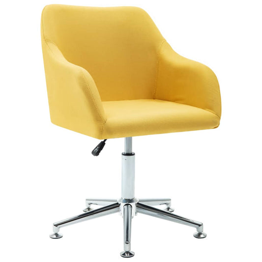 Office Chair Yellow Polyester, Plywood, Steel Adjustable