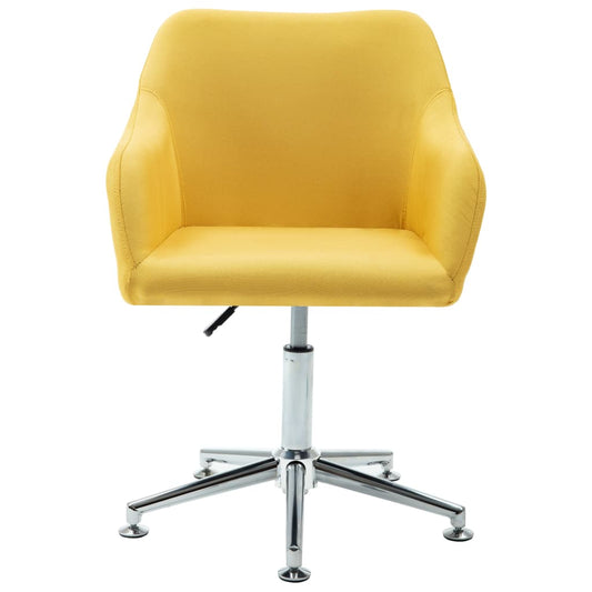 Office Chair Yellow Polyester, Plywood, Steel Adjustable