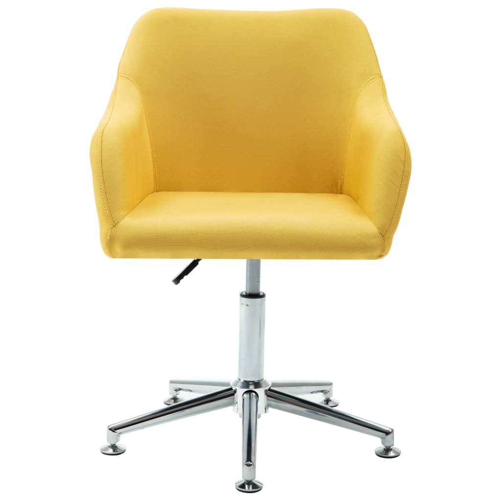 Office Chair Yellow Polyester, Plywood, Steel Adjustable