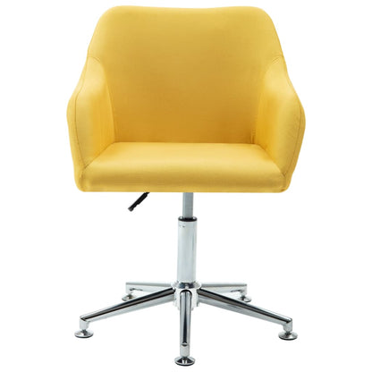 Office Chair Yellow Polyester, Plywood, Steel Adjustable
