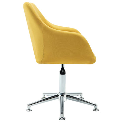 Office Chair Yellow Polyester, Plywood, Steel Adjustable