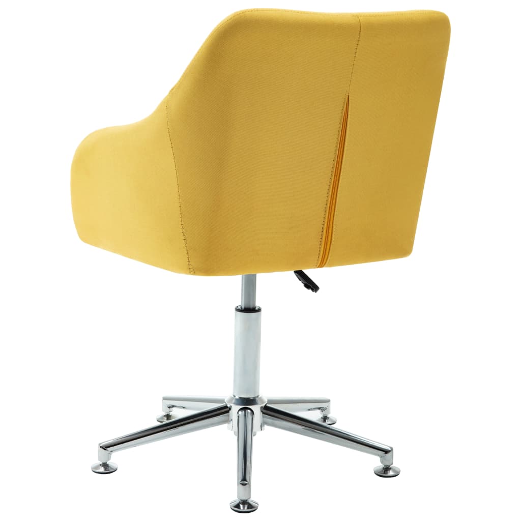Office Chair Yellow Polyester, Plywood, Steel Adjustable