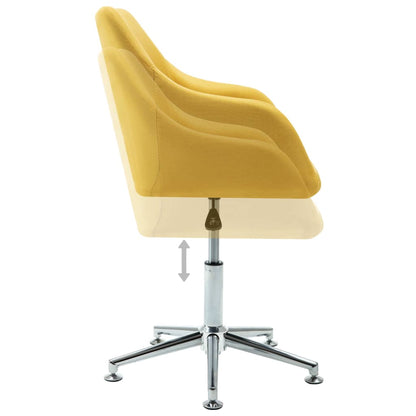 Office Chair Yellow Polyester, Plywood, Steel Adjustable