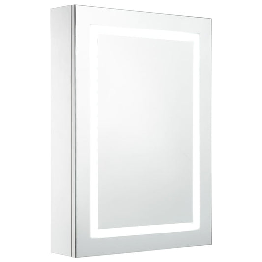 Bathroom Cabinet White and Silver