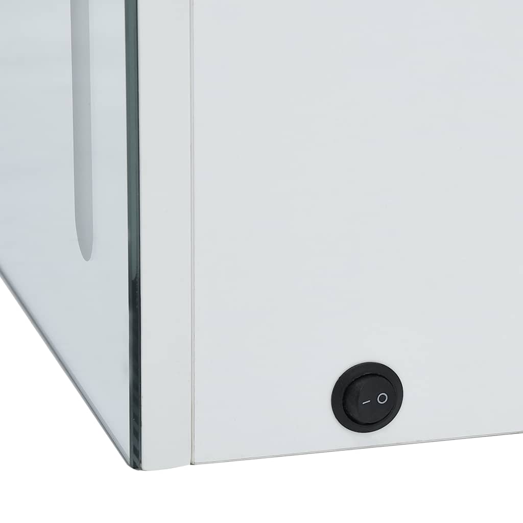 Bathroom Cabinet White and Silver MDF 19.7x5.1x27.6 in