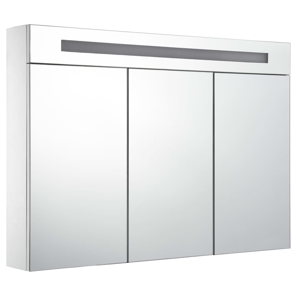 Bathroom Cabinet White and silver