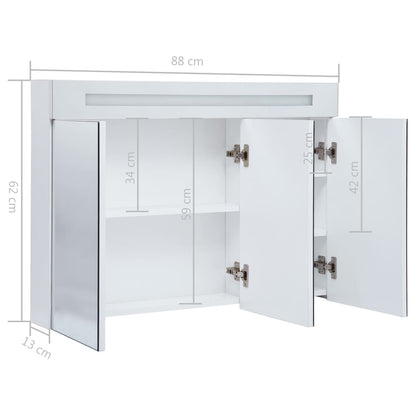 Bathroom Cabinet White and silver