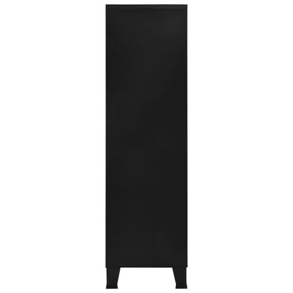 Wardrobe Black Steel, Plastic Compact Wardrobe Rectangular