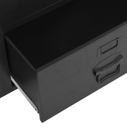 Wardrobe Black Steel, Plastic Compact Wardrobe Rectangular