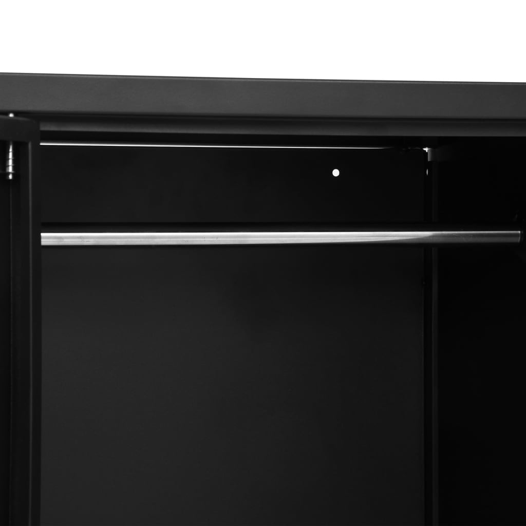 Wardrobe Black Steel, Plastic Compact Wardrobe Rectangular