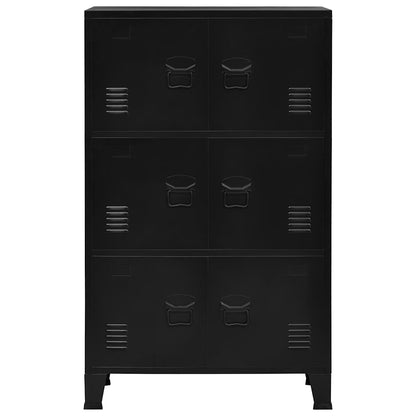 Storage Chest Black Steel, Plastic Medium Storage Chest