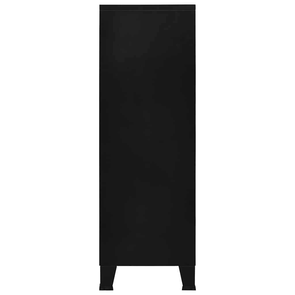 Storage Chest Black Steel, Plastic Medium Storage Chest