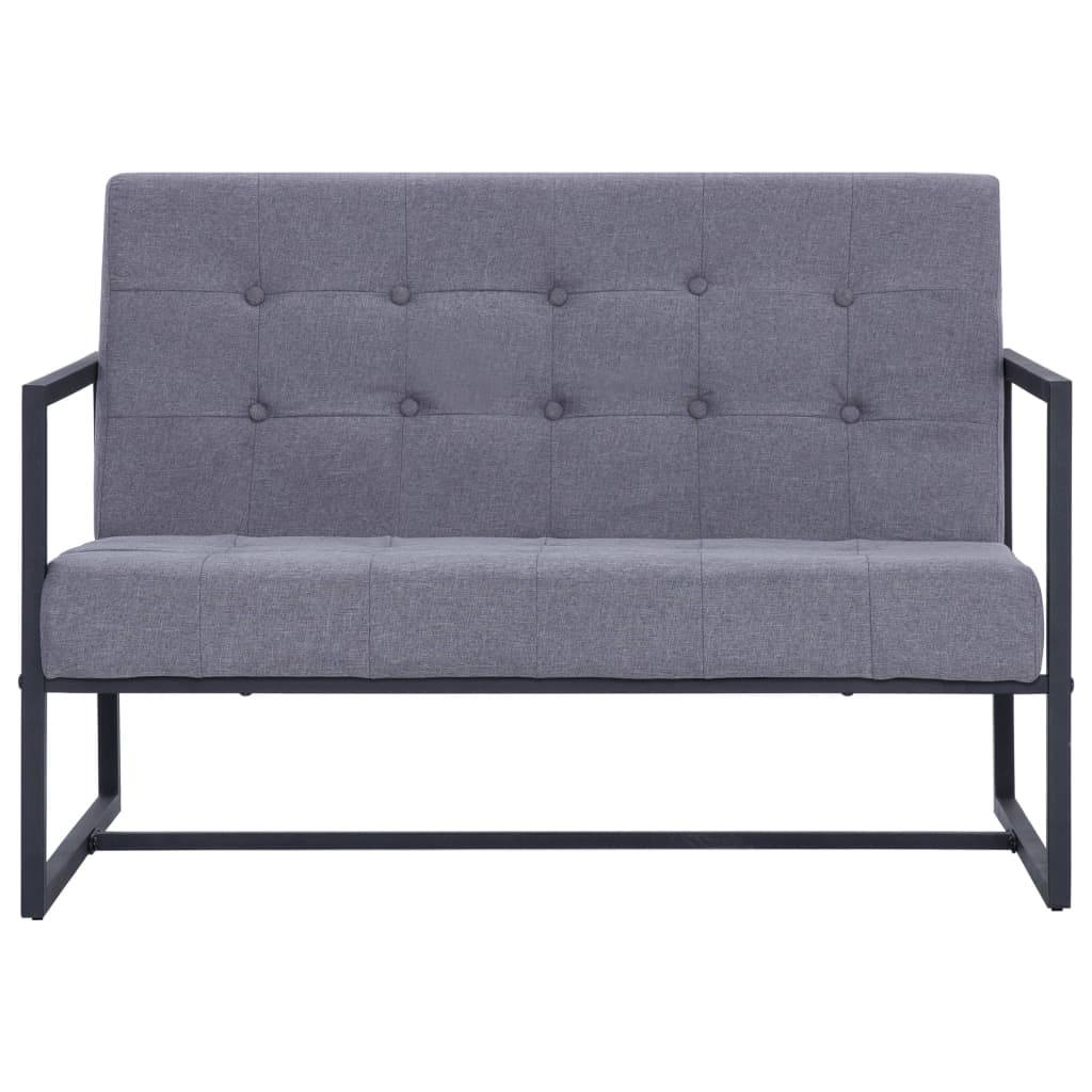 Armchair Light grey Fabric 2-seater Seats Many Loveseat