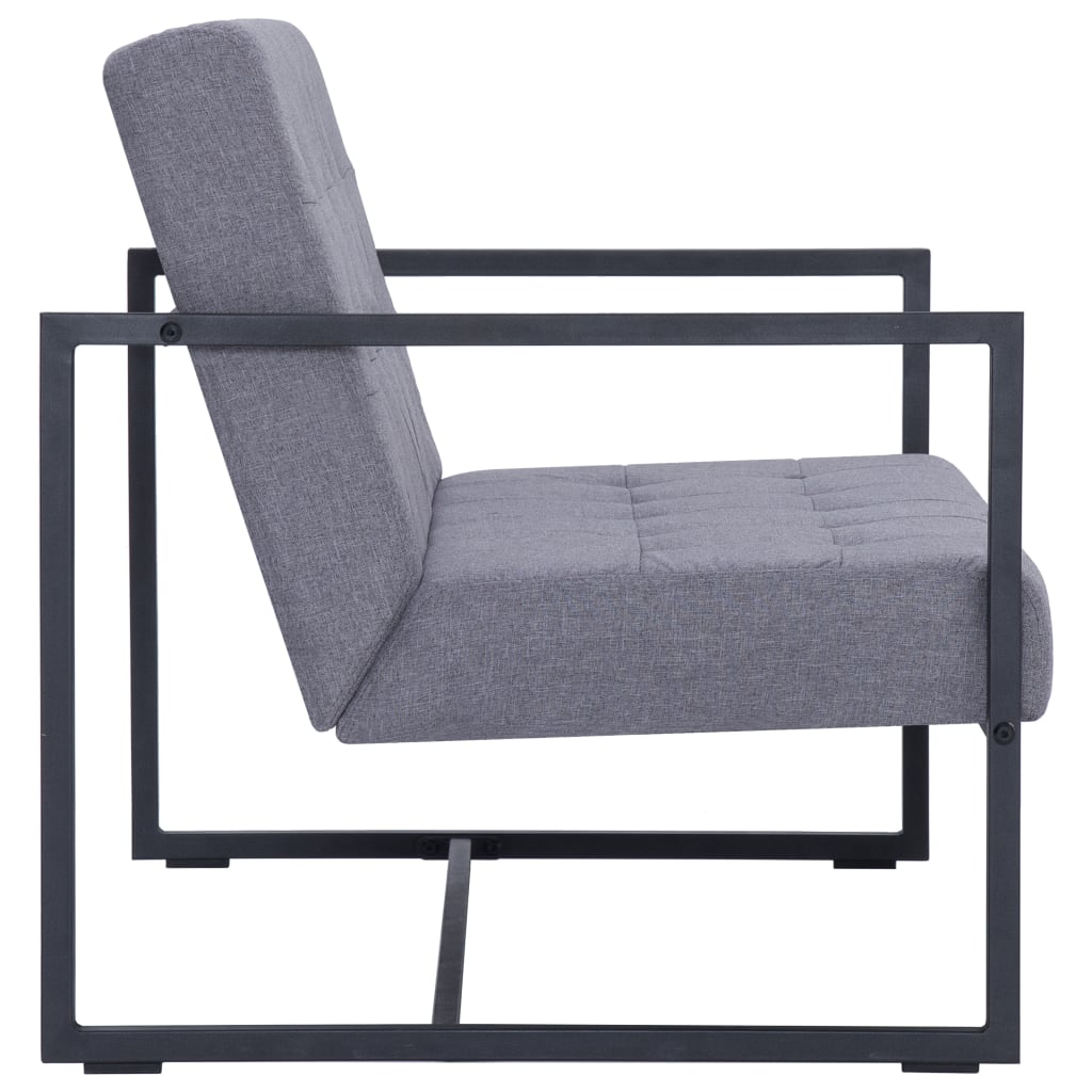 Armchair Light grey Fabric 2-seater Seats Many Loveseat