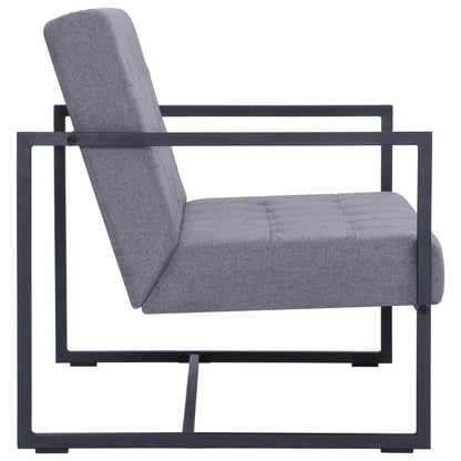 Armchair Light grey Fabric 2-seater Seats Many Loveseat