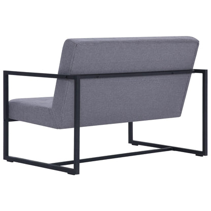 Armchair Light grey Fabric 2-seater Seats Many Loveseat