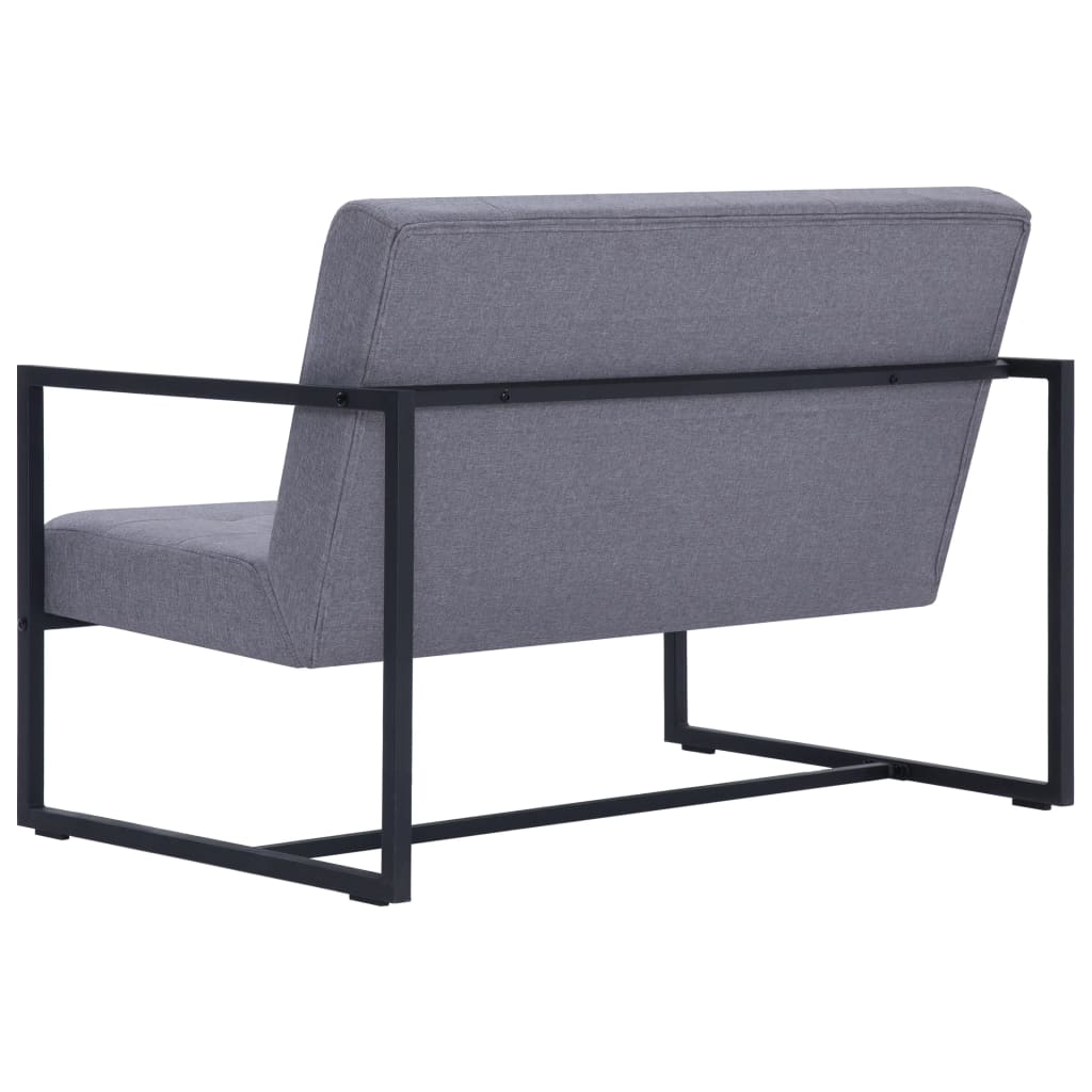Armchair Light grey Fabric 2-seater Seats Many Loveseat