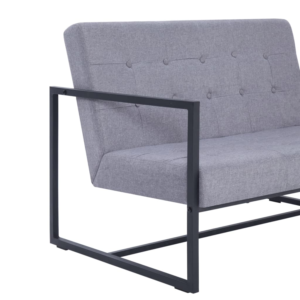 Armchair Light grey Fabric 2-seater Seats Many Loveseat