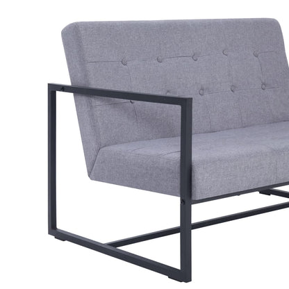 Armchair Light grey Fabric 2-seater Seats Many Loveseat