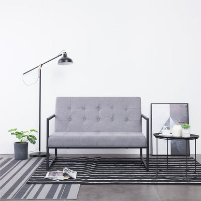 Armchair Light grey Fabric 2-seater Seats Many Loveseat