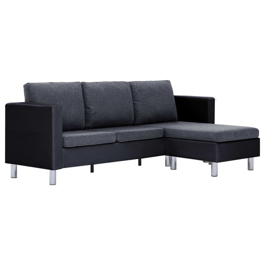 Sofa Black (sofa), Dark Gray (cushions)