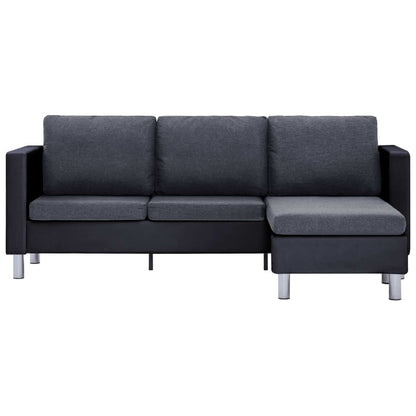 Sofa Black (sofa), Dark Gray (cushions)