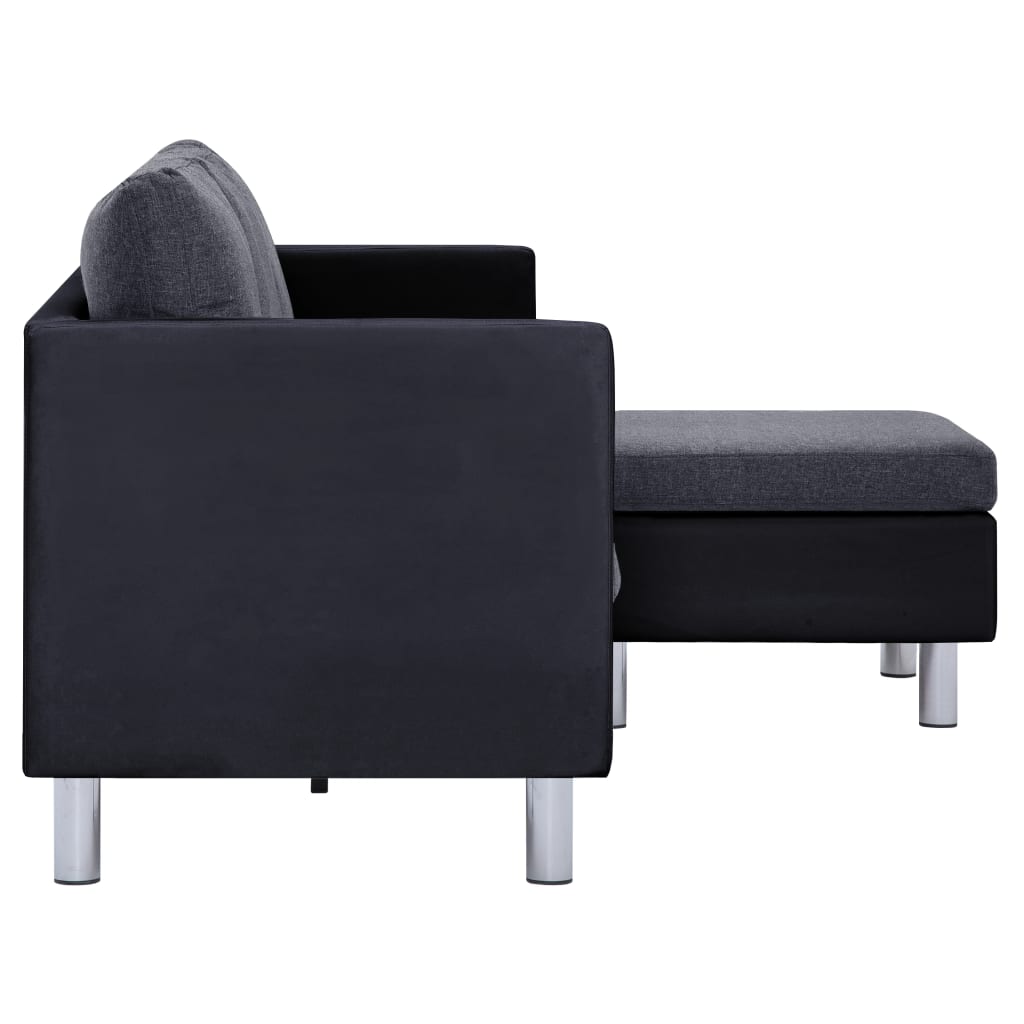 Sofa Black (sofa), Dark Gray (cushions)