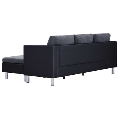 Sofa Black (sofa), Dark Gray (cushions)
