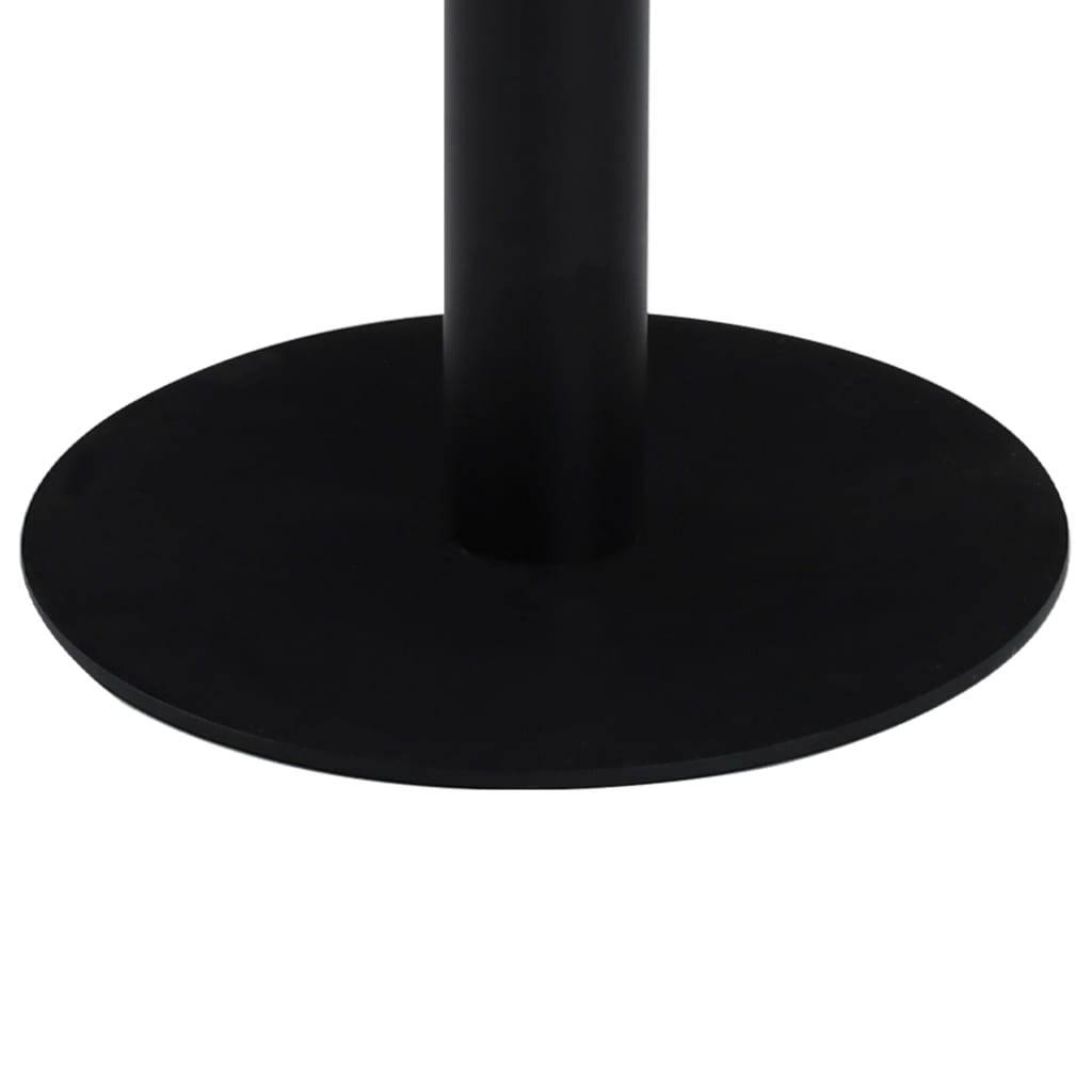 Bistro Table Dark Brown and Black MDF Top, Steel Legs Medium
