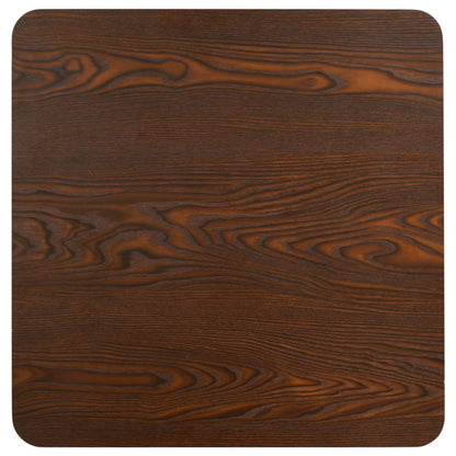 Bistro Table Dark brown, black MDF, steel 19.7 x 19.7 x 29.5 in