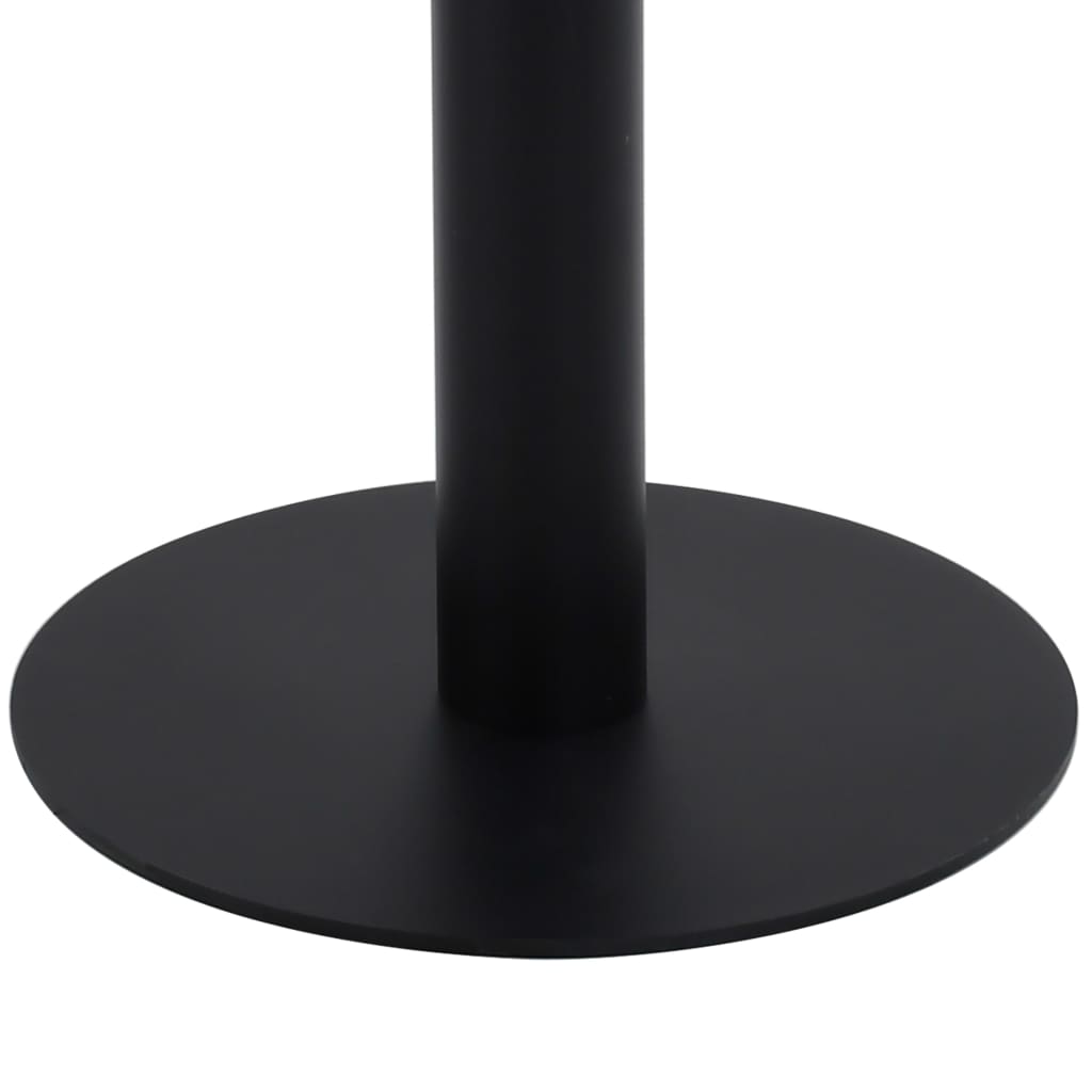 Bistro Table Dark brown, black MDF, steel 19.7 x 19.7 x 29.5 in