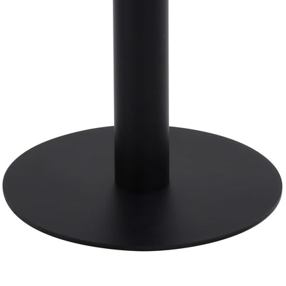 Bistro Table Dark brown, black MDF, steel 19.7 x 19.7 x 29.5 in
