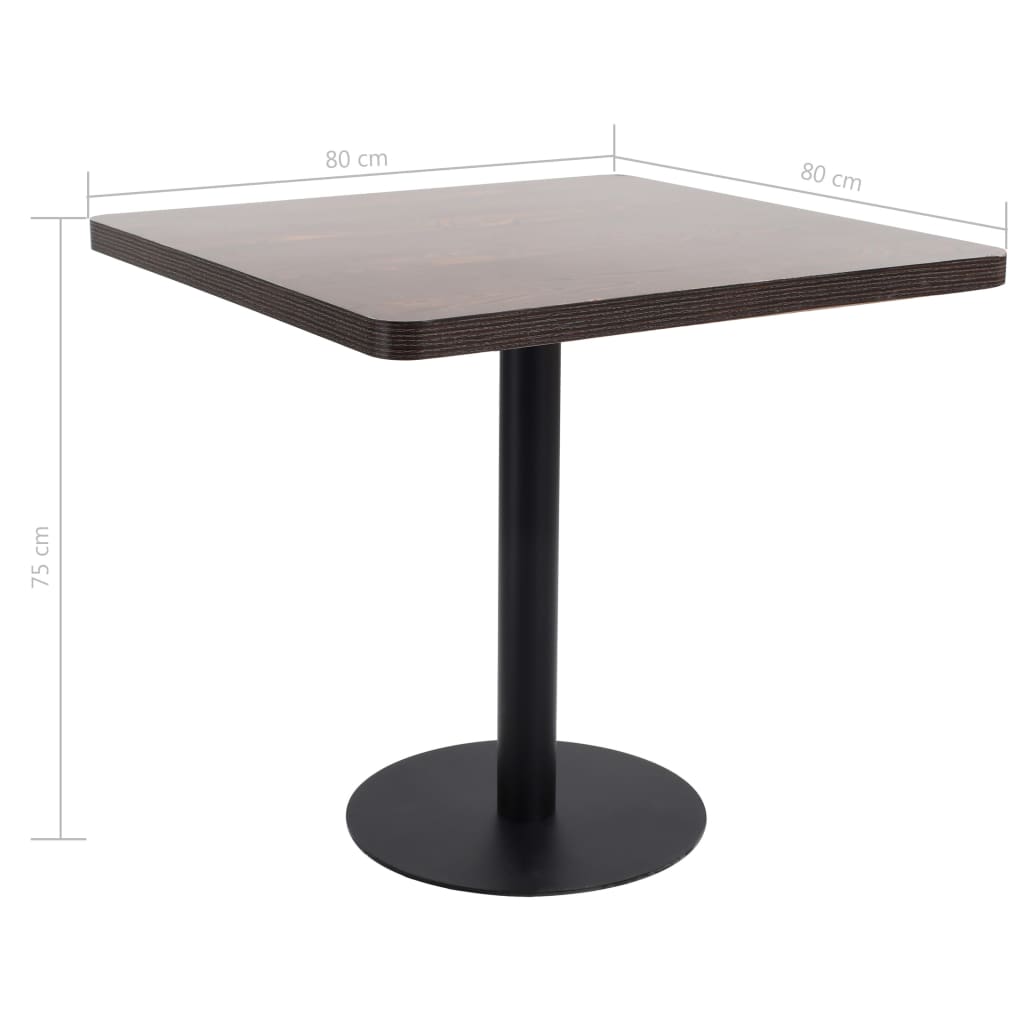 Bistro Table Dark brown and black MDF Medium Simplistic