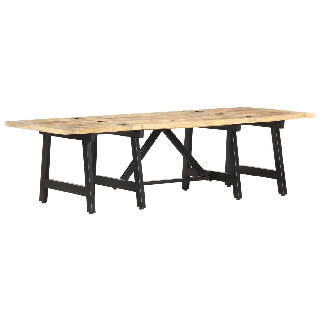 Coffee Table Brown, Black Solid mango wood, Iron Large Extendable
